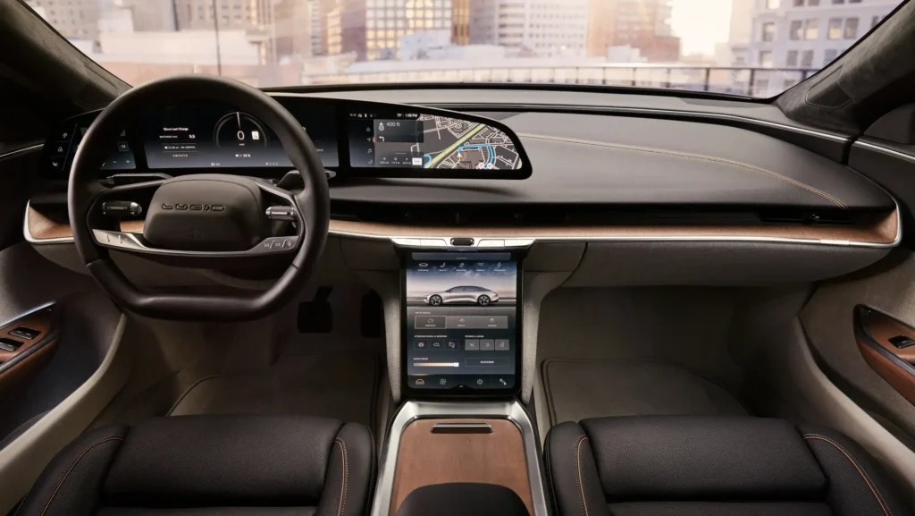 Lucid Air electric car interior