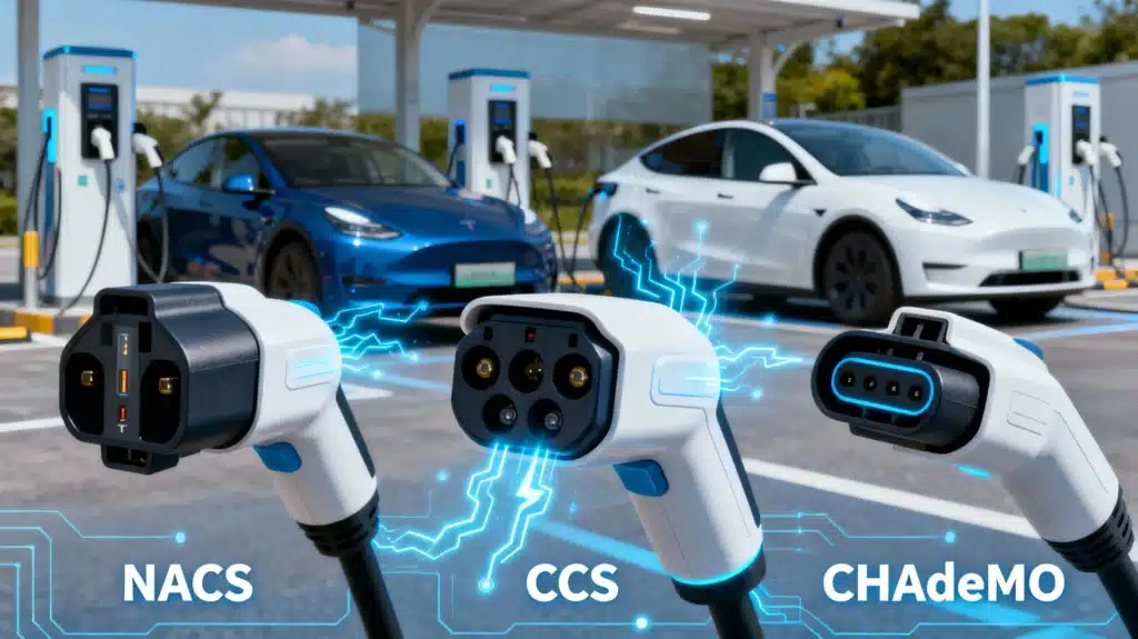 EV Charging Plugs: NACS vs. CCS vs. CHAdeMO Explained